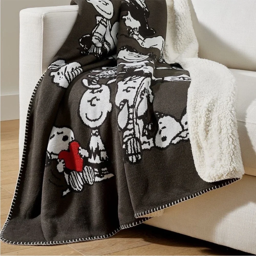 Peanuts Character Sherpa Blanket Pottery Barn